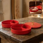 2 Layer Multipurpose Decorative Dry Fruit and Snack Serving Tray (1 Pc) - Image 7