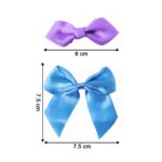 Elegant Satin Ribbon Bow Hair Clips Set (3 Pc) - Image 6