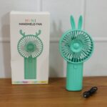 Cute Bunny Ear Design Portable USB Rechargeable Mini Handheld Fan (1 Pc) - Image 8