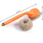 Heavy Duty Cleaning Scrubber Set with Long Handle (1 Set) - Image 7