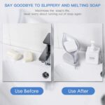 Leaf Shape Soap Dish Holder with Drain for Bathroom & Kitchen Use - Image 8
