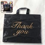 Premium Black Thank You Printed Plastic Carry Bag 30 × 39 Cm (1 Pc) - Image 4