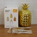 Stainless Steel Golden Cutlery Set with Pineapple Storage Stand (24 Pc Set) - Image 8