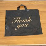 Large Black Thank You Printed Plastic Carry Bag (34 × 44 cm, 1 Pc) - Image 7