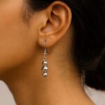 Oxidised Silver Traditional Beaded Necklace Set - Image 7