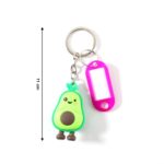 Cute Cartoon Character Keychain with Label Tag Holder (1 Pc) - Image 6