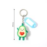 Cute Avocado Cartoon Keychain with Name Tag Holder (1 Pc) - Image 6