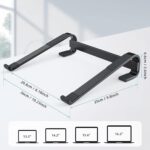 Fixed Metal Laptop Stand for Desk (25 × 26 cm) - Image 6
