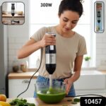 Stainless Steel Handheld Emulsion Blender With Four-blade Blade (300W / 1 Pc) - Image 2