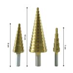 3X Large HSS Steel Step Cone Drill Titanium Bit Set Hole Cutter (4-32, 4-20, 4-12mm) - Image 6