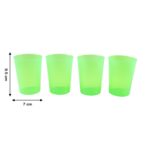 Reusable Plastic Drinking Tumblers - 4-Piece Transparent Water Cup Set - Image 6