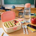 Plastic Lunch Box with Water Bottle Combo Set