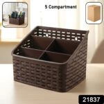 5 Compartment Multipurpose Desk Organizer Basket (1 Pc) - Image 2