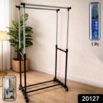 Double Pole Adjustable Garment Stand (1 Set) - Image 2