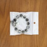 Elegant Black & Crystal Beaded Charm Bracelet - Image 8