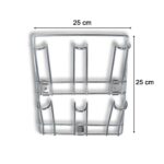 Wall-Mounted Stainless-Steel Cup & Mug Holder Rack (25 x 25 cm, 1 Pc) - Image 7