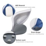 Leaf Shape Soap Dish Holder with Drain for Bathroom & Kitchen Use - Image 9