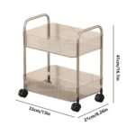 2 Layer Multipurpose Storage Trolley with Wheels (1 Pc) - Image 6