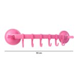 Multipurpose Wall-Mounted Plastic Hanging Rack (6 Hook, 1 Pc) - Image 6