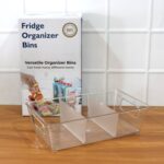 Plastic Refrigerator Organizer Bins, 1 Stackable Fridge Organizers with Handle, Clear Organizing Food Fruit Vegetables Pantry Storage Bins for Freezer kitchen Cabinet Organization and Storage (1 Pc Mix Color) - Image 12