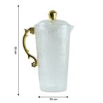 Elegant Textured Glass Water Jug with 6 glasses Set (1 Set) - Image 6