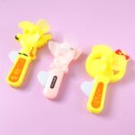 Hand Press Mini Portable Cartoon Fan Toy (1 PC, Mix Color & Design) - Image 5