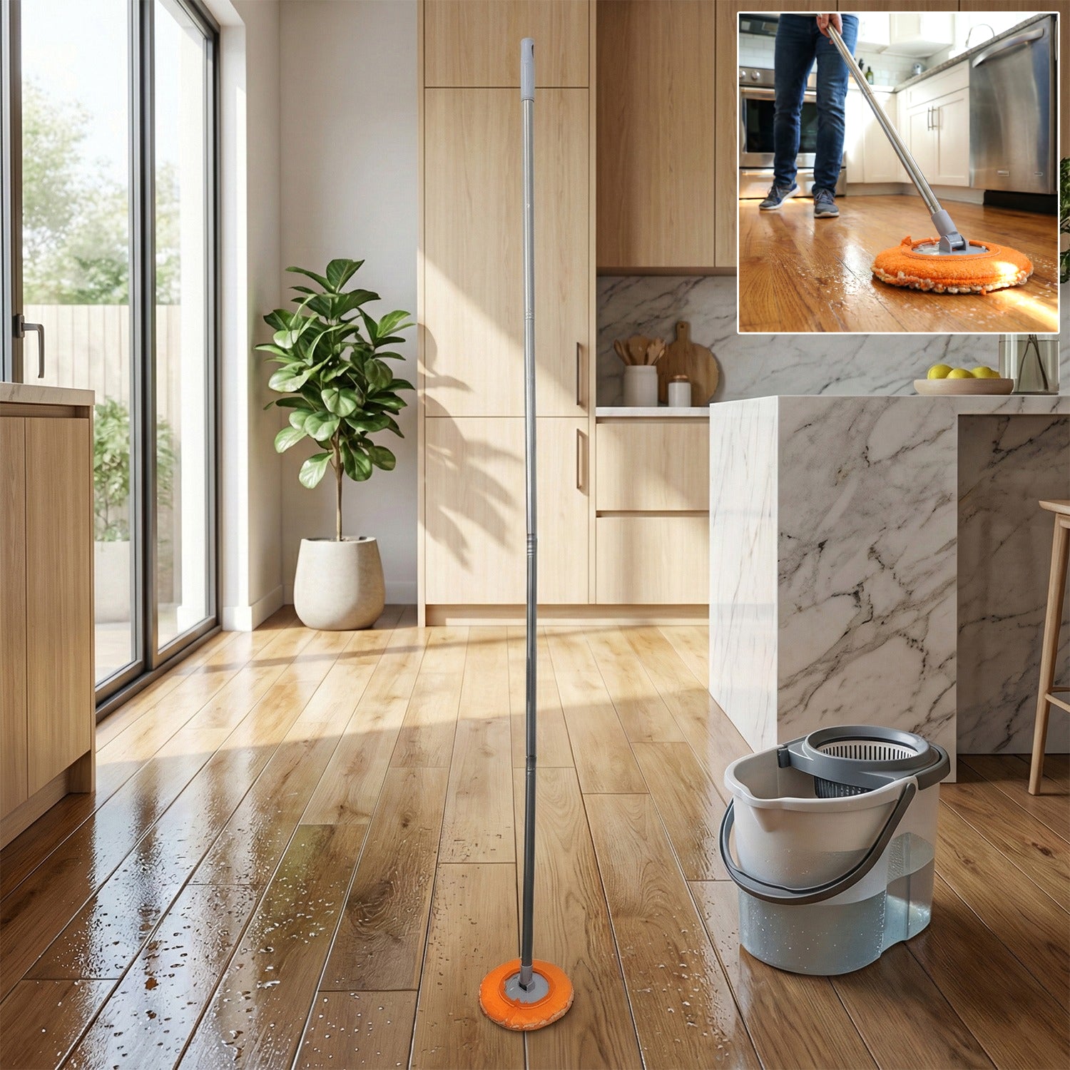 Multipurpose Spin Mop with Bucket System