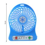 Portable Rechargeable Mini Table Fan With LED Light And Battery (1 Pc) - Image 6