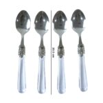 Premium Stainless Steel Dessert Spoon With Plastic Handle Set (4 Pc Set) - Image 6