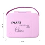 Smart Leak Proof Lunch Box with 3 Compartments and Spoon Set (1 Set) - Image 6