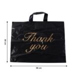 Premium Black Thank You Printed Plastic Carry Bag 30 × 39 Cm (1 Pc) - Image 6