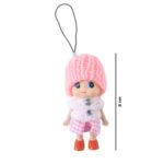 Cute Mini Doll Keychain Soft Knitted Cap Girl Charm Keyring (1 Pc / Mix Color) - Image 6