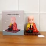 Red Solar Powered Sitting Buddha Statue (1 Pc / Medium) - Image 10