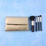 4 in 1 Portable Makeup Brush Set with Storage Pouch - Image 8