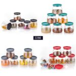 Matka Shaped Jar with Air Tight & Leak Proof Lid (Multicolour) (Set of 6) (900Ml) - Image 7