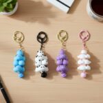 Cute Cartoon Cloud Stack Keychain with Bell (1 Pc , Mix Color) - Image 8