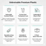 Apex Clear Plastic Tumbler / Glass Set – 6-Piece Unbreakable - Image 2