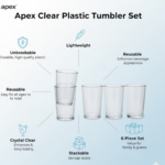 Apex Clear Plastic Tumbler / Glass Set – 6-Piece Unbreakable - Image 3