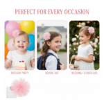 Hair Bow Knot Clip Suitable For Girls (1 Pc), Hair accessories - Image 3