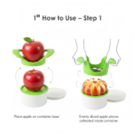 Apex Apple Cutter with Container – Unbreakable ABS Body & Stainless Steel Blades - Image 2