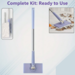 Automatic Cloth Changing Mini Mop with Push Pull Cloth Changing Handle (1 Pc) - Image 3