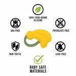 Baby Silicone Teether (1 Pc): Food Grade, Non-Toxic, Teething Relief (3 Months+) - Image 4