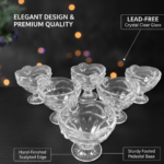 Glass Ice-Cream Cup Set, Home & Kitchen Serving or Dessert Cup (6 Pcs Set) - Image 4