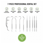 7 IN 1 STAINLESS STEEL TOOTHPICK FLOSSIER SET (1 SET / With Case) - Image 3