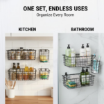 Metal Shower Basket / Canddy, for Bathroom Organiser (5 Pc Combo) - Image 3