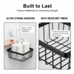 Metal Shower Basket / Canddy, for Bathroom Organiser (5 Pc Combo) - Image 5