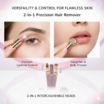 2-in-1 Eyebrow Razor & Painless Hair Shaver (1 Pc), Hair accessories - Image 2