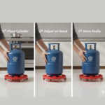 Gas Cylinder Trolley Stand with Movable Wheels - Image 9