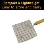 Kitchen Square Stainless Steel Roaster Jali, Barbecue Grill with Wooden Handle - Image 2