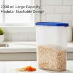 Modular Transparent Airtight Food Storage Container - 2000 ml - Back View by Nari Haat, Indian ethnic wear, women clo...